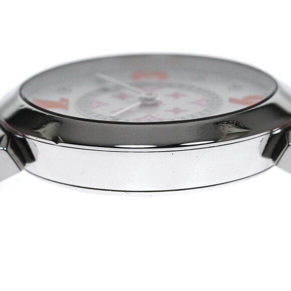 LOUIS VUITTON Tambour Slim MM QA146 8P diamond Quartz Ladies Watch main image 9
